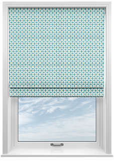 Zap, Azure - Twist&Fit Roman Blind
